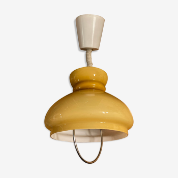 Suspension plafonnier en opaline vintage