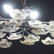 Large Size Gold and Transparent Murano Glass Wall light or Ceiling Light Fl