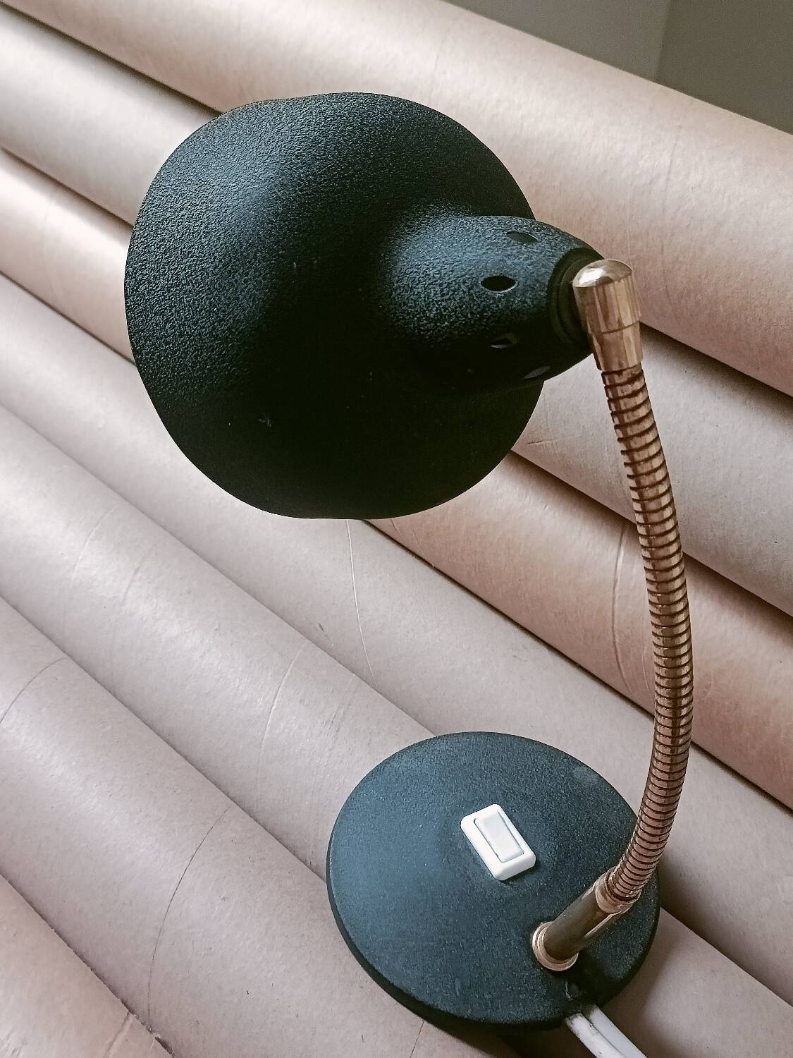 Articulated lamp in black metal, 1950-60