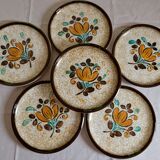 Lot 6 flat plates Boch La Louvière model Corfu