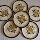 Lot 6 flat plates Boch La Louvière model Corfu