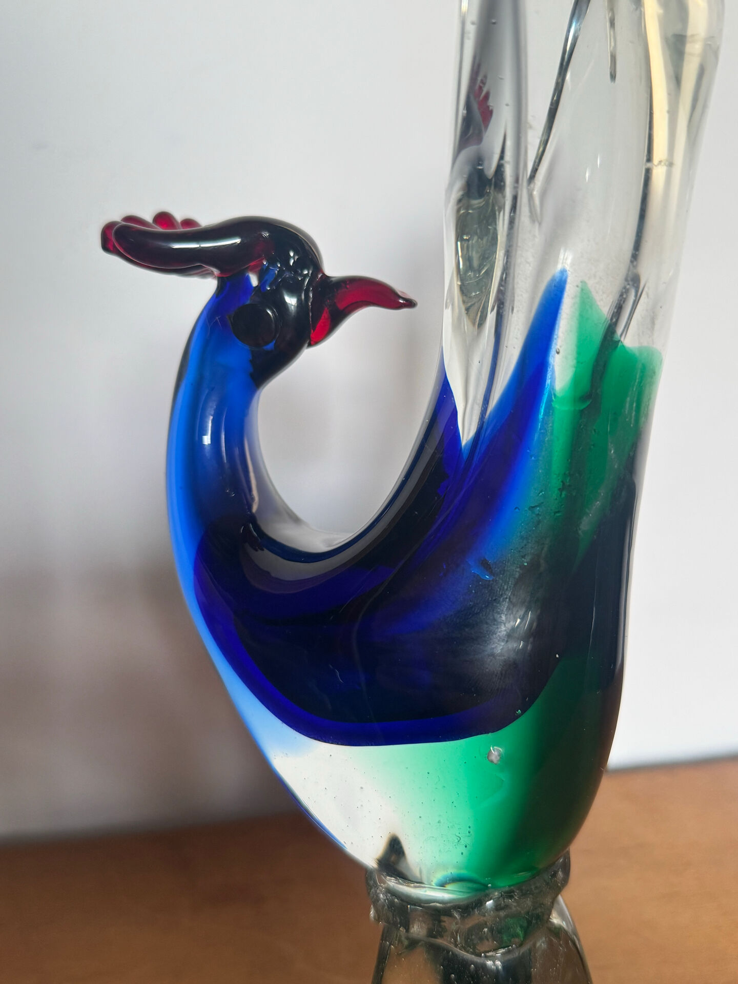 Vintage Murano Sommerso glass bird