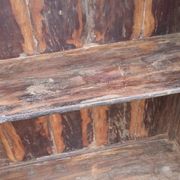 Old wooden glazed cabinet