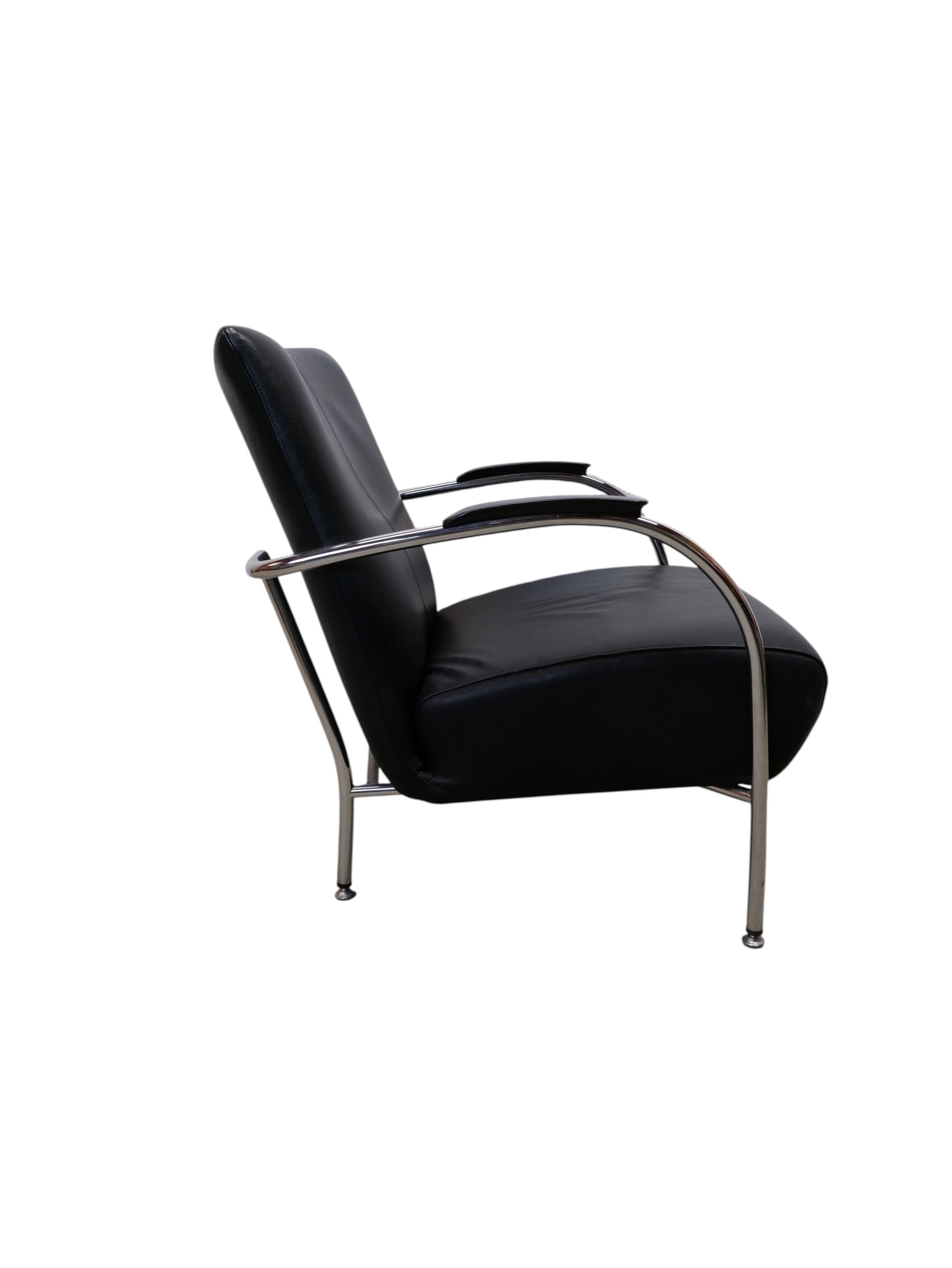 Montis black leather armchair, Holland