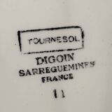 Digoin Sarreguemines soup plates SUNFLOWER decor