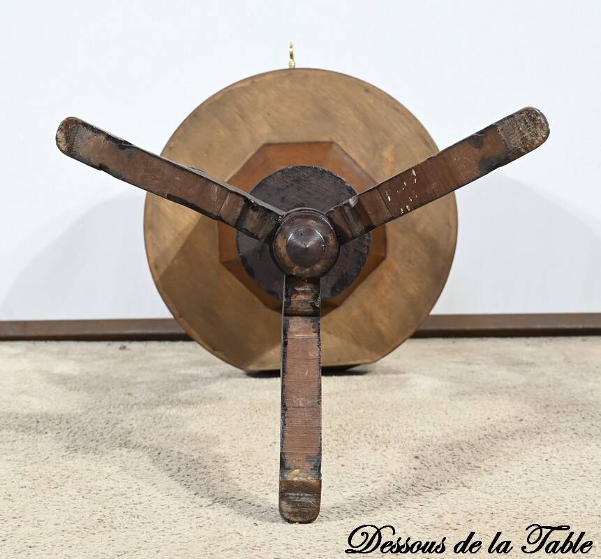 Trumpet Table for Work and Games, Walnut – Late 19th Century