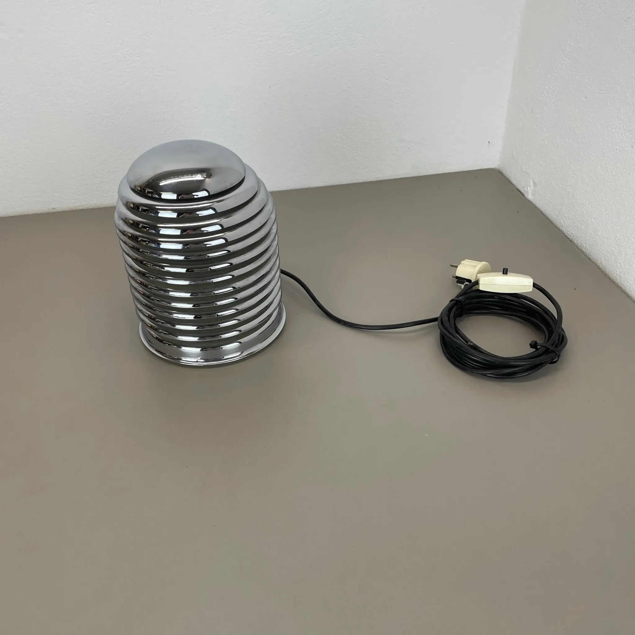 Vintage Table Lamp made of Chromed Metal by Kazuo Motozawa for Staff Leuchten, Germany, 1970s