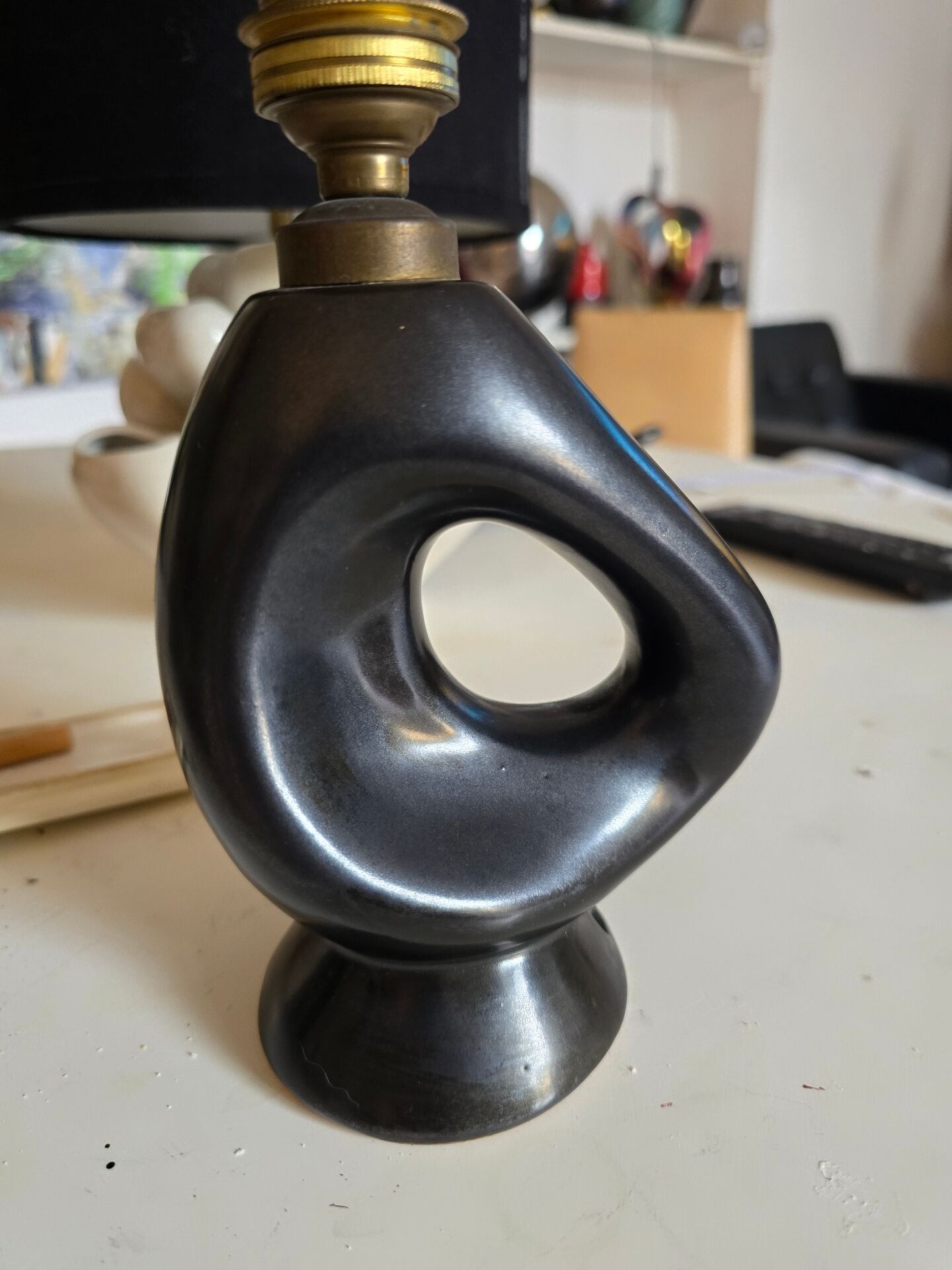Ceramic lamp base Georges Jouve #blin#Valaurisse
