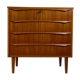 Scandinavian chest of drawers 4 vintage teak drawers, 60s
