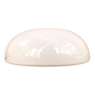 Minimalist large opaline glass flush mount ceiling lamp