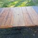 19th century walnut 6 leg table, opening