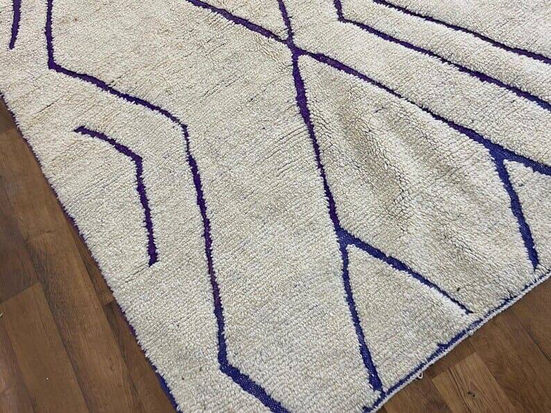 Tapis en laine pure fait main traditionnelle taille 150 x 250 cm