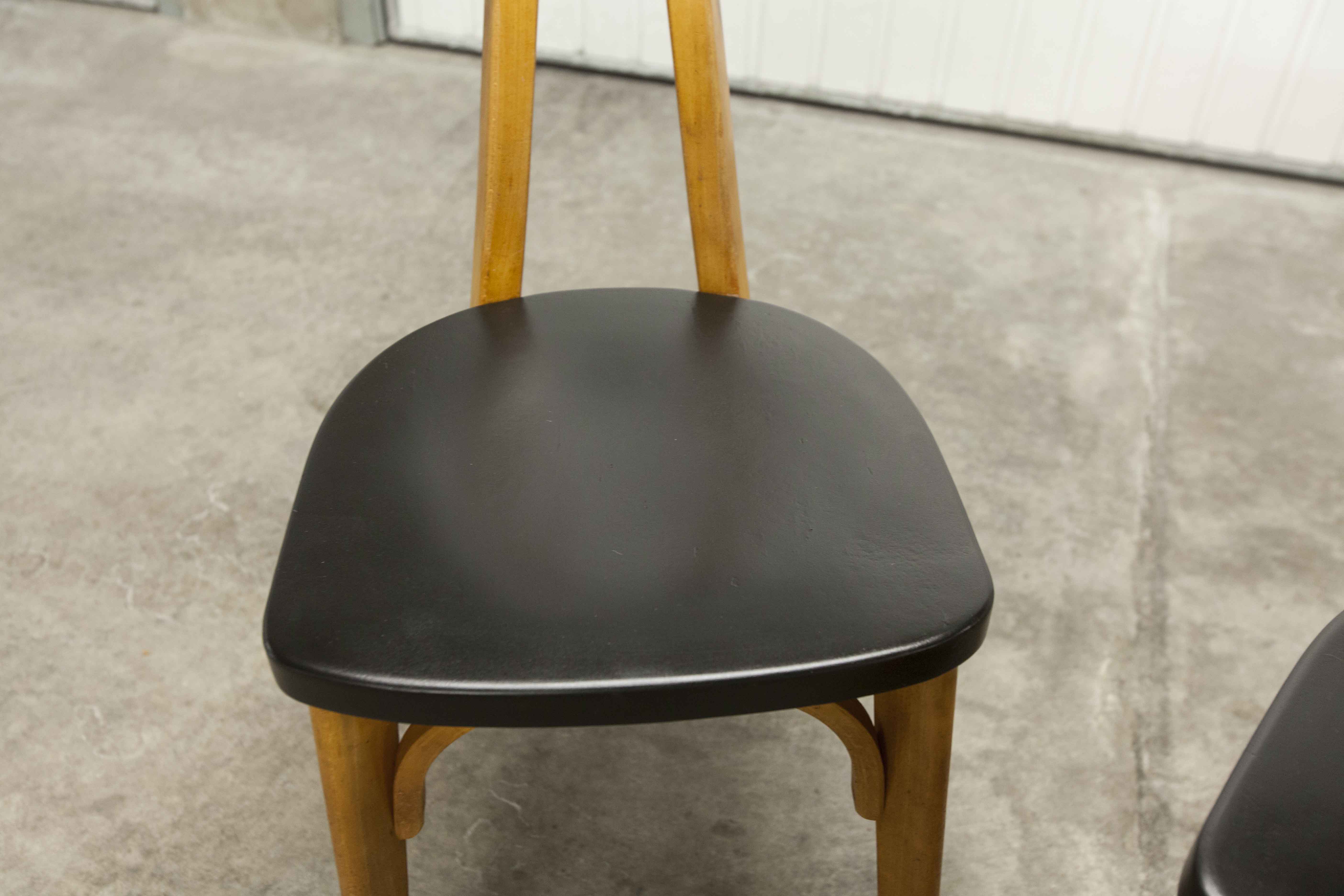 Set of 6 restored Luterma "banana" chairs