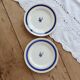 Vintage Gien Gondolo Biscuit dessert plate set
