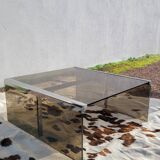 Smoked glass coffee table by Galloti and Radice Italy, 1970s