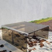 Smoked glass coffee table by Galloti and Radice Italy, 1970s