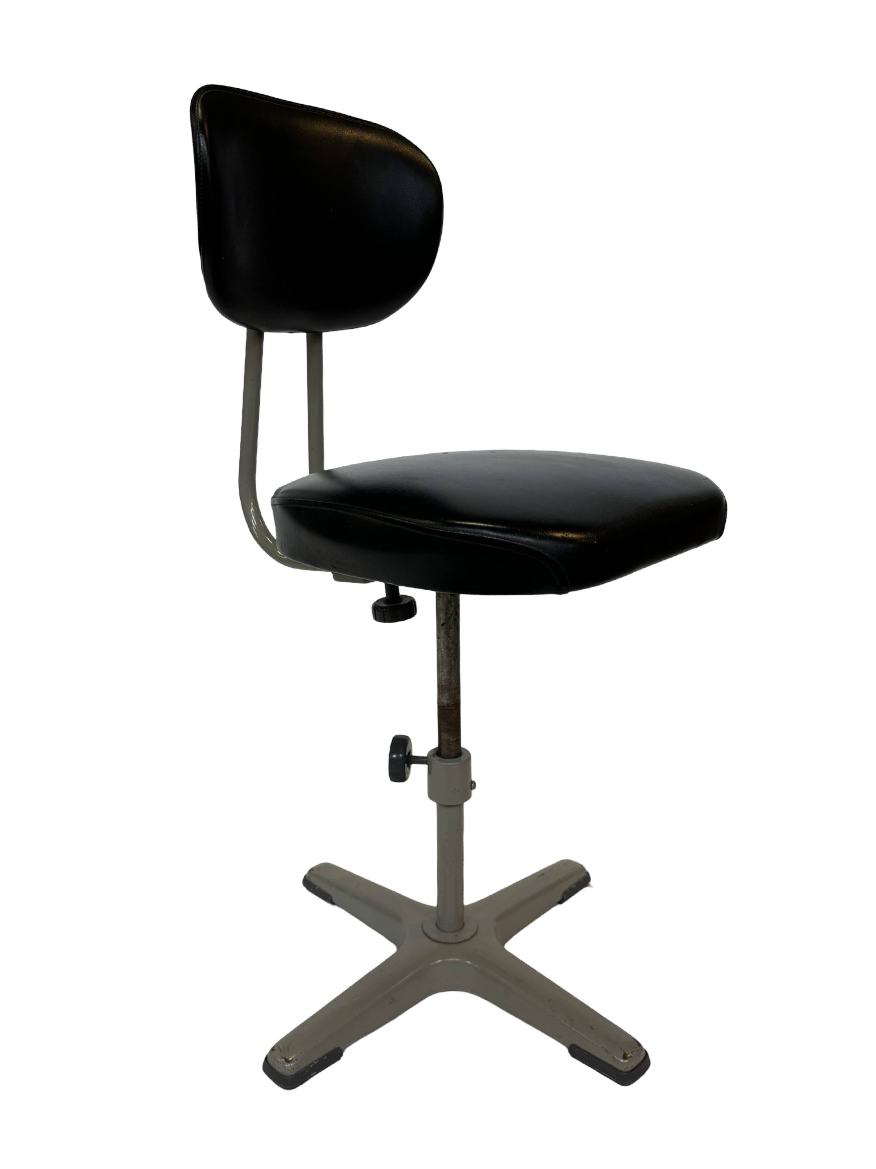 Mid Century Okamura Vintage Office Working Chair of 60's Design