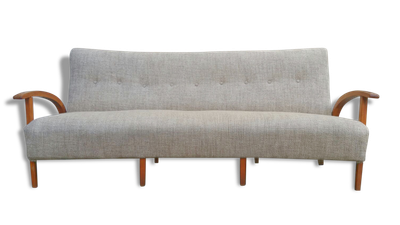 Canapé sofa banquette lit vintage scandinave années  50 60