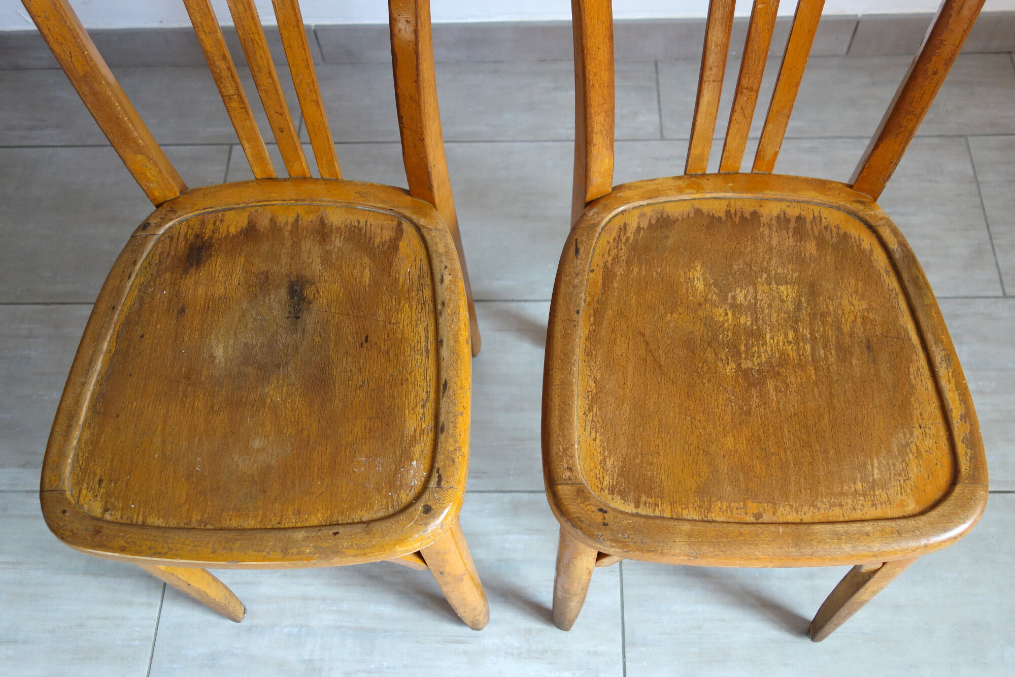 Pair of bistro chairs Stella 50s