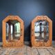 Pair of antique art deco display cabinets, vintage retro decoration