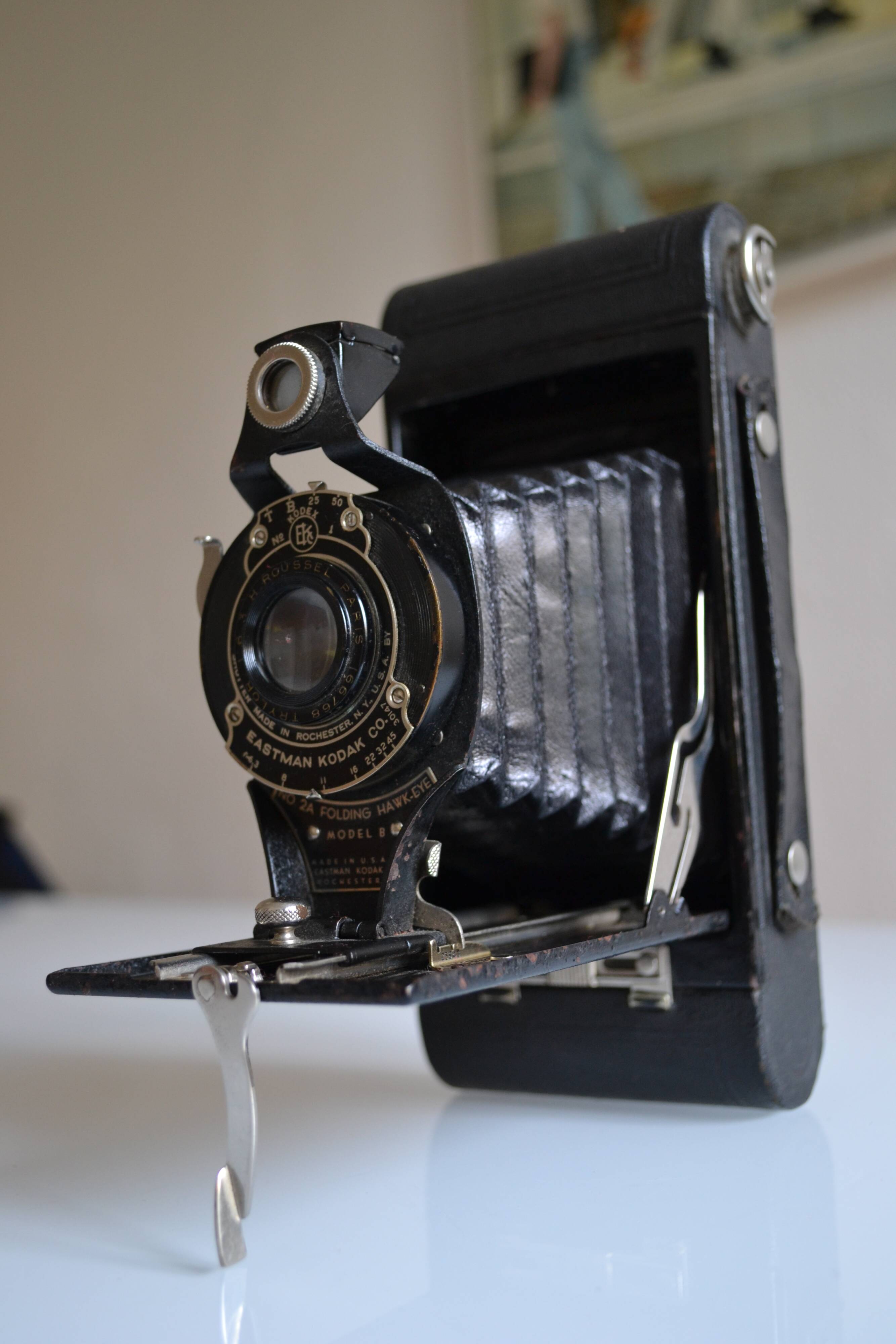 Eastman Kodak Co N° 2A Folding Hawk eye model B old bellows camera
