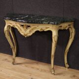 Console italienne laquée et dorée, 20e siècle