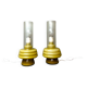 Olive green opaline glass table lamps