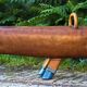 Gymnastic Leather Pommel Horse Bench with Wooden Handles, 1920s