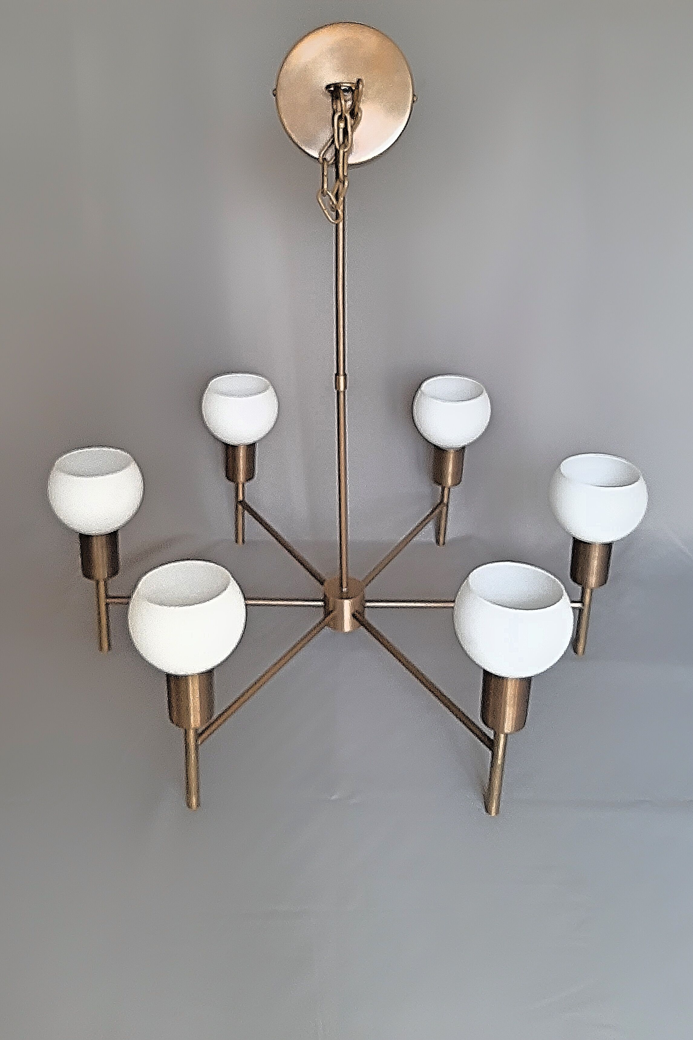 Mid century modern chandelier 6 cups