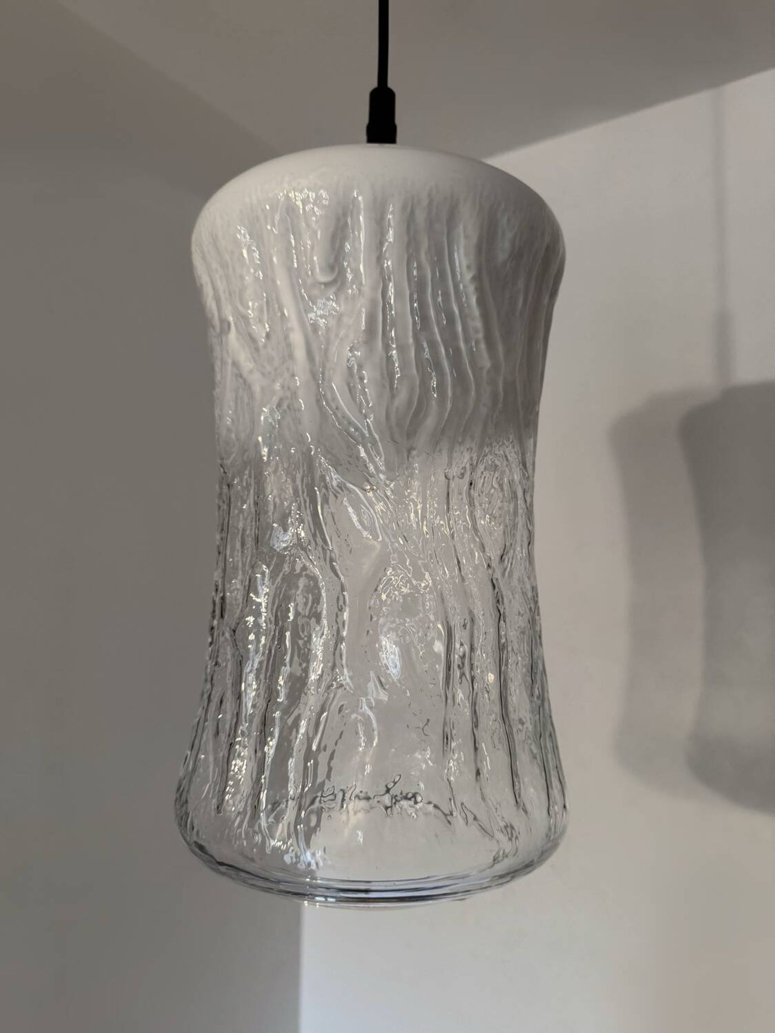 Murano Targetti Sankey glass pendant light from the 70s