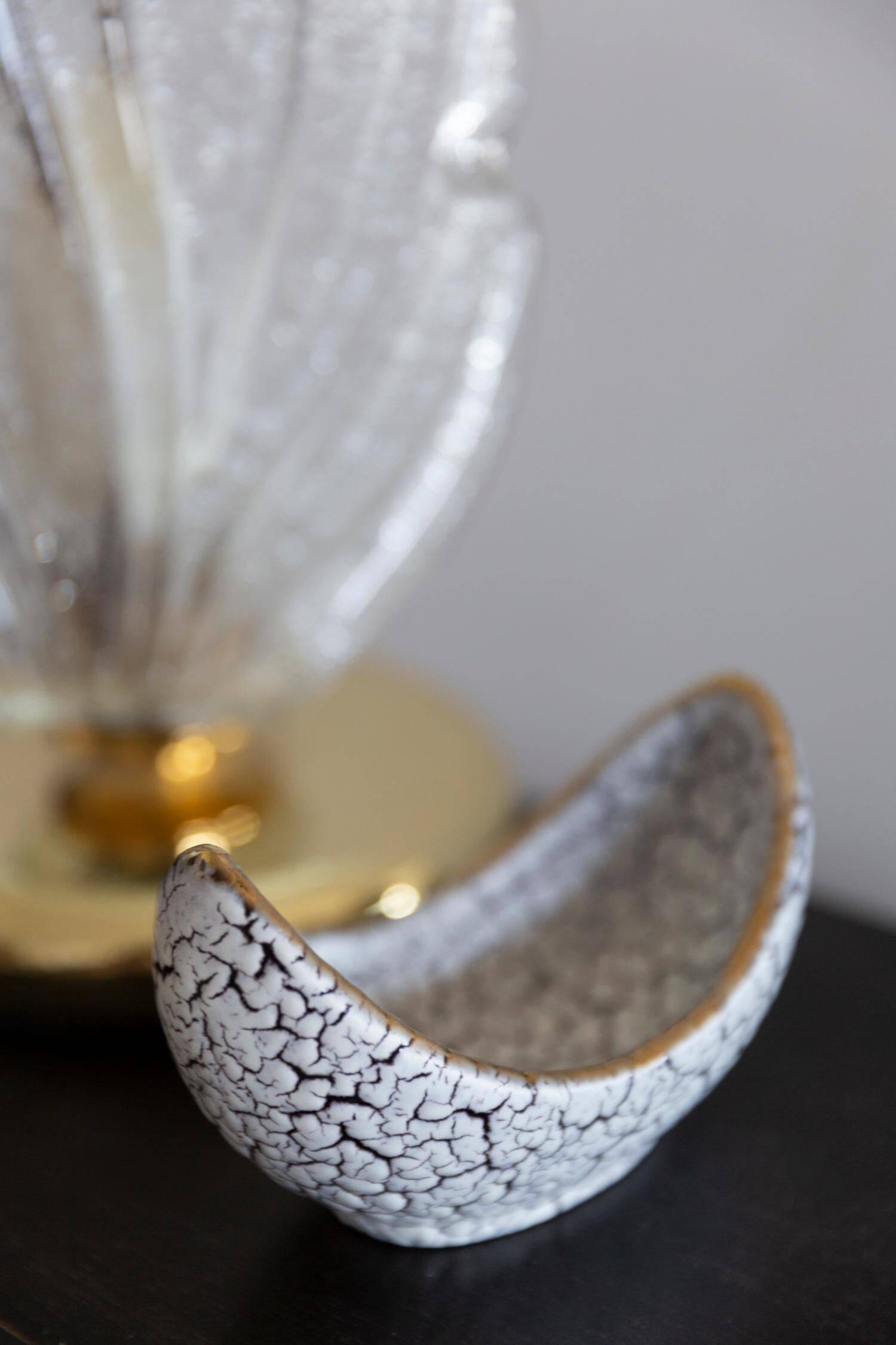 Mini ceramic and glass bowl, Italy, 1970s