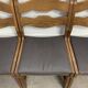 6 vintage solid wood brutalist chairs
