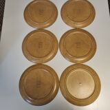 6 flat plates in Longchamp stoneware