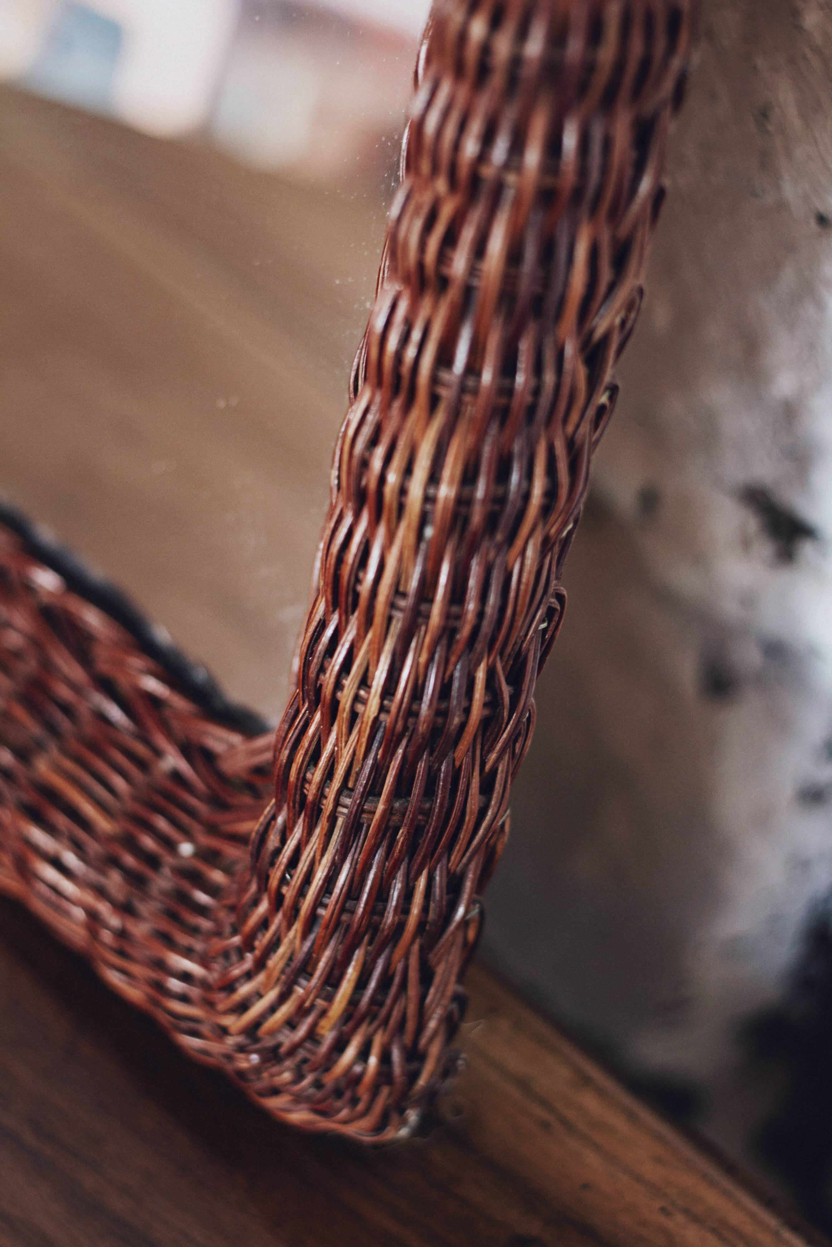 Spanish wicker mirror, 1960