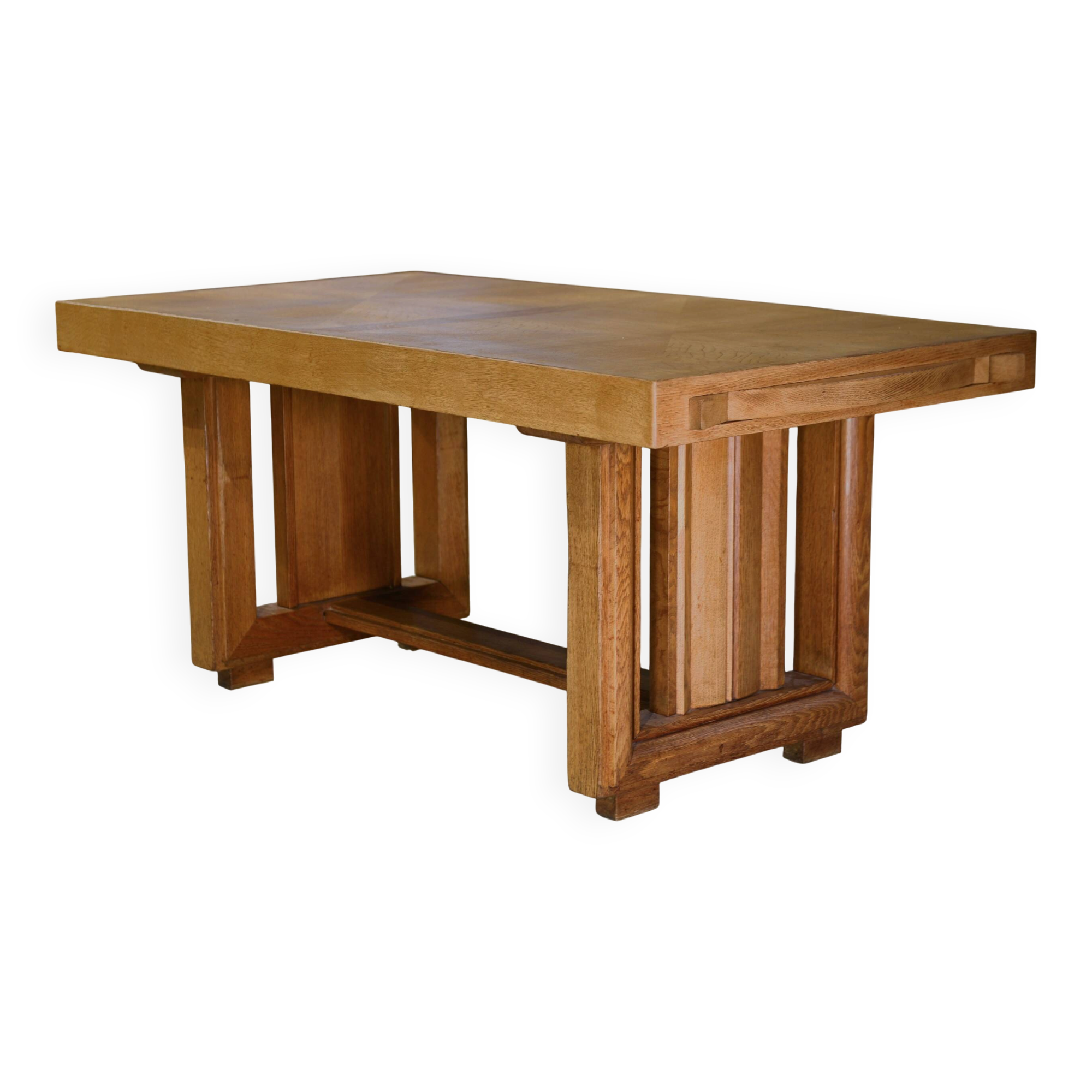 Table art déco en chêne par Léon et Maurice Jallot 1940’s