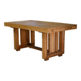 Art Deco oak table by Léon and Maurice Jallot 1940s