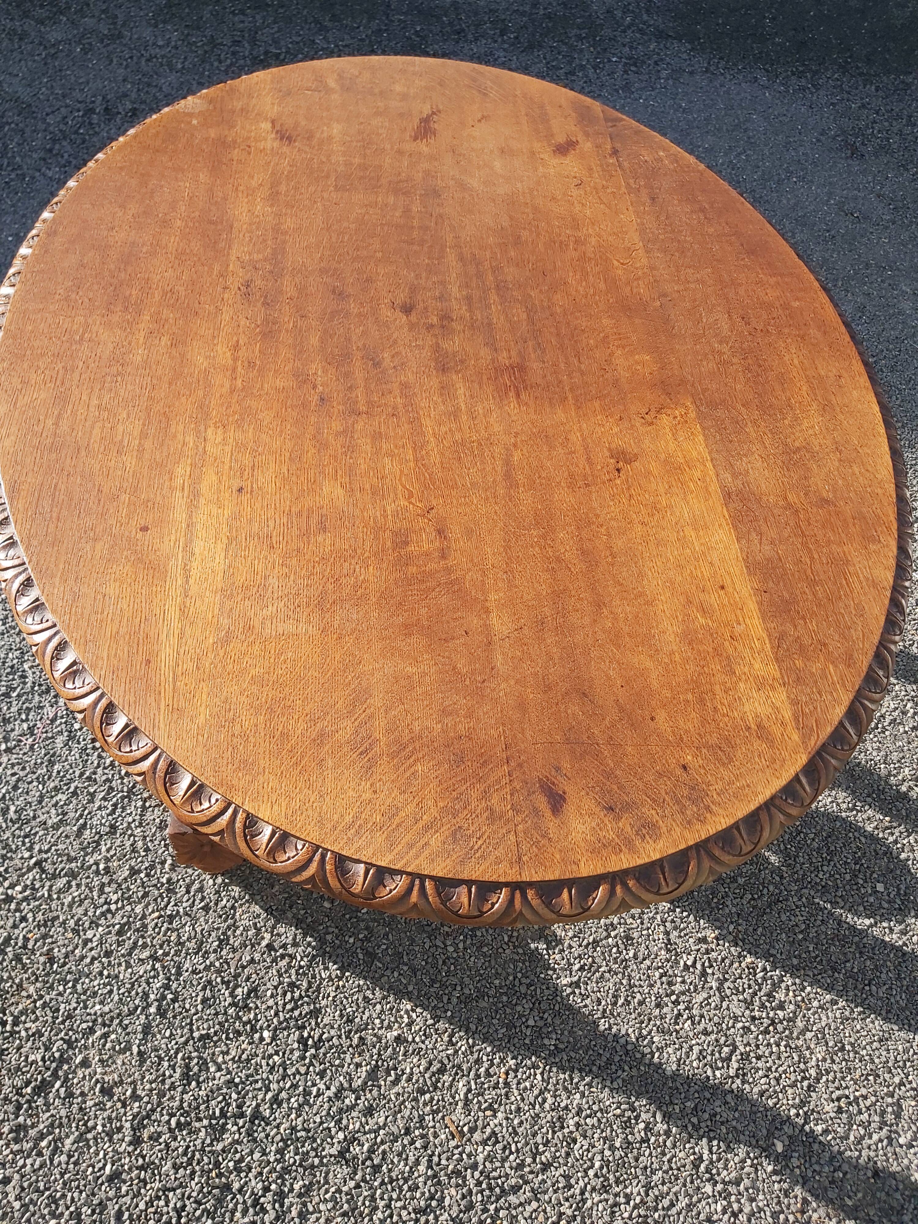 Oval oak table