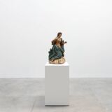 French 18th Century Religious Statue of the Virgin Mary on a cloud