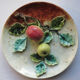 Slurry plate, trompe l'oeil sculpture: pears or apples, your choice