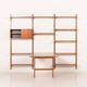 Poul Cadovius rare 3 bay wall unit with a large desk or table for Cado