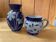 Lot of two small gres d'alsace betschdorf schmitter vases floral decor