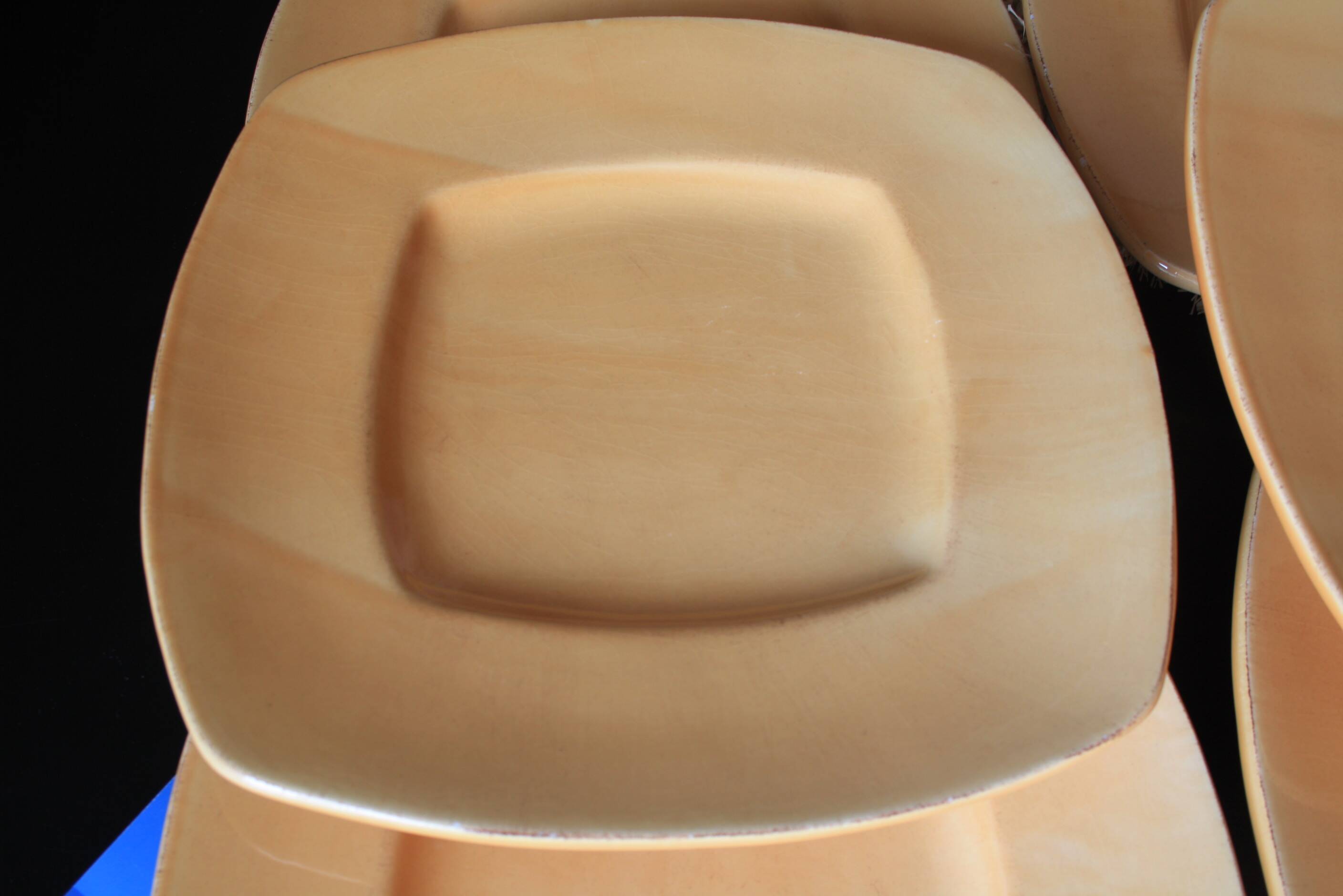 Ceramiche Toscane square plates - yellow