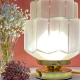 Table lamp globe building vintage art deco