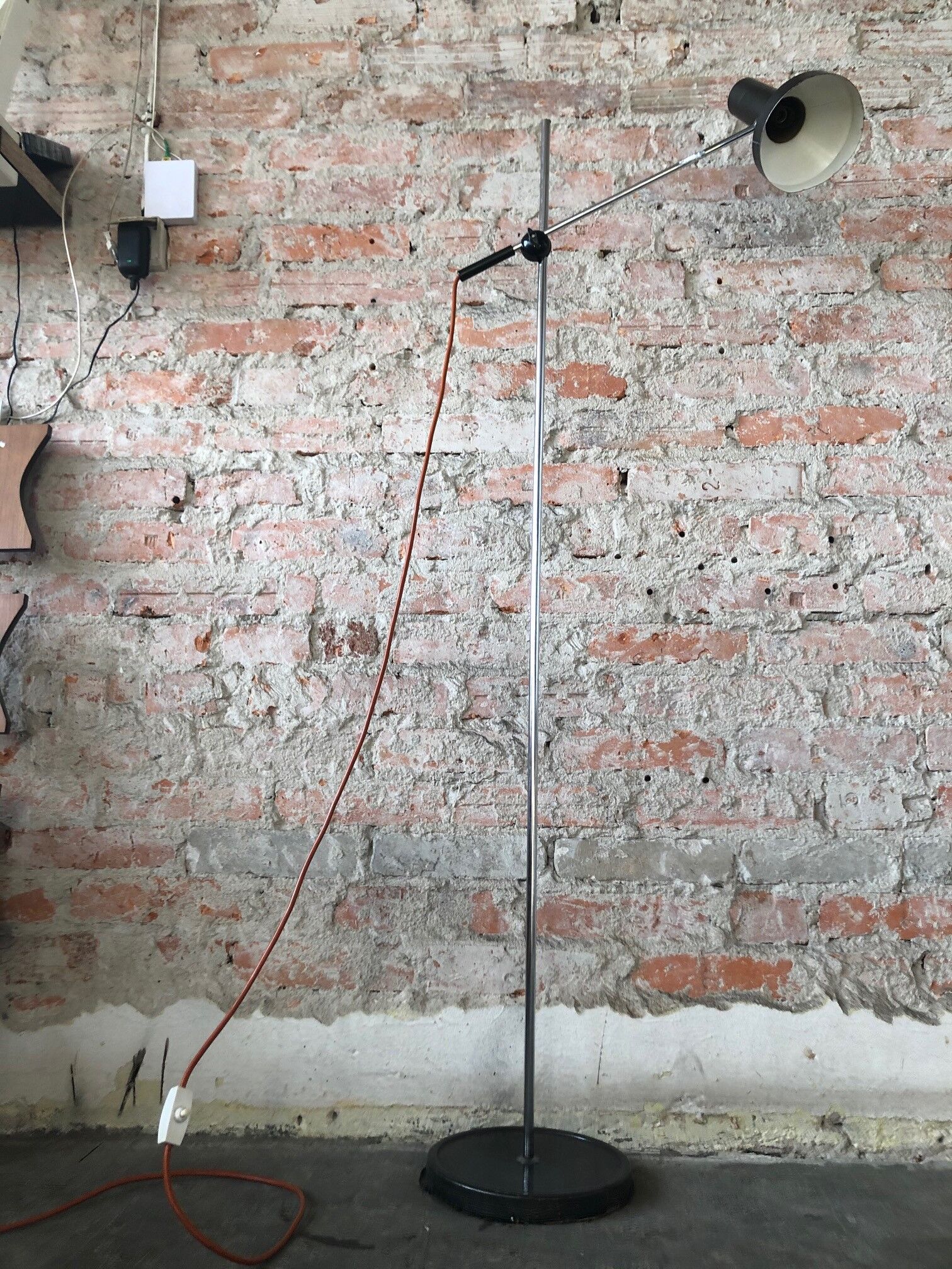 black adjustable floor lamp, 1960