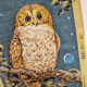 Vintage tapestry "The watchman" with cross stitch. In perfect condition.