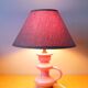 60s ceramic candle holder lamp