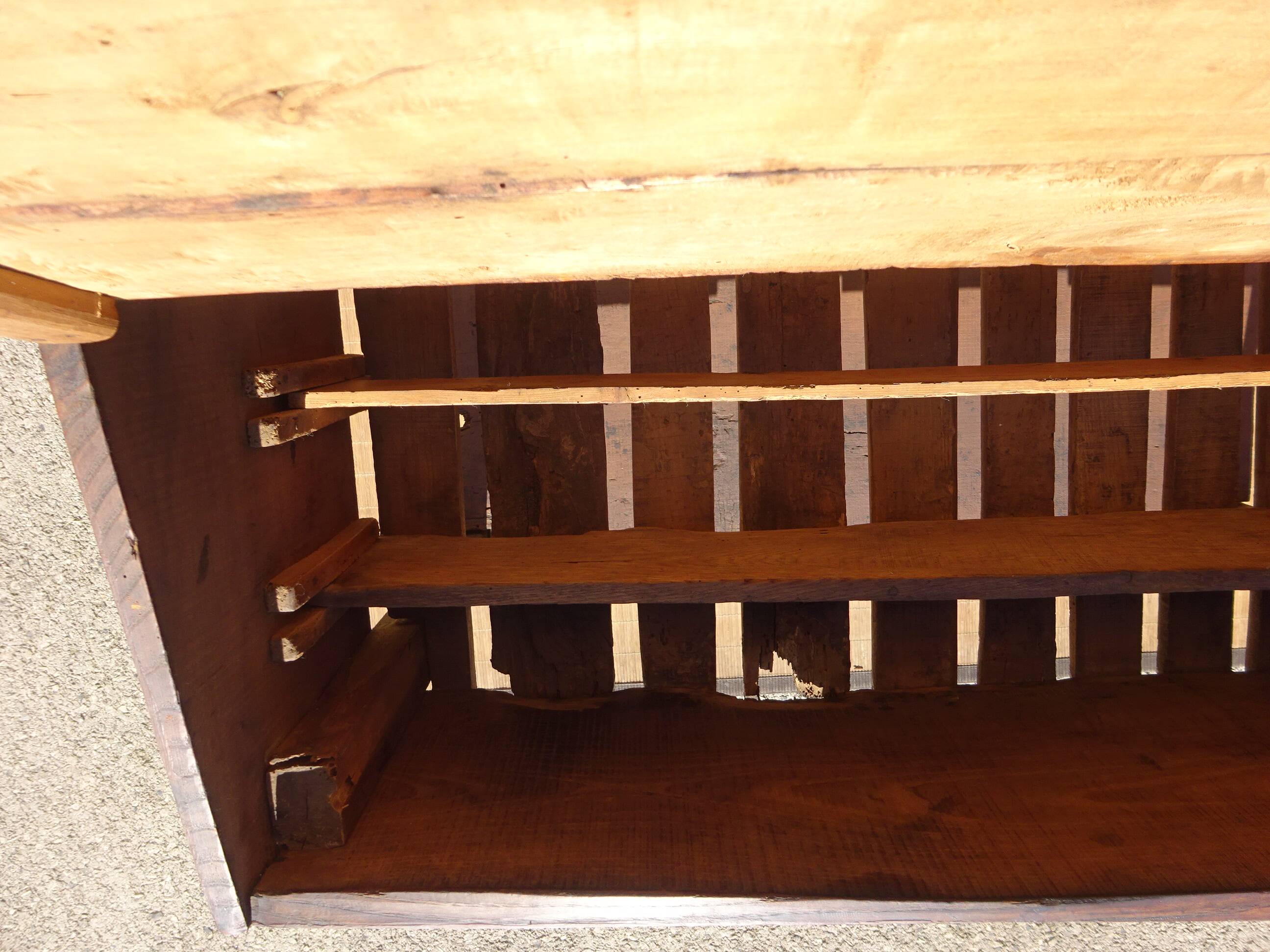 Old draining rack, chest, in solid oak