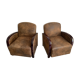 Paire de fauteuils club art deco