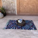 Colorful Boucherouite Moroccan rug - 74 x 129 cm