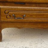 Small oak cabinet, 1 drawer and 1 tilting door